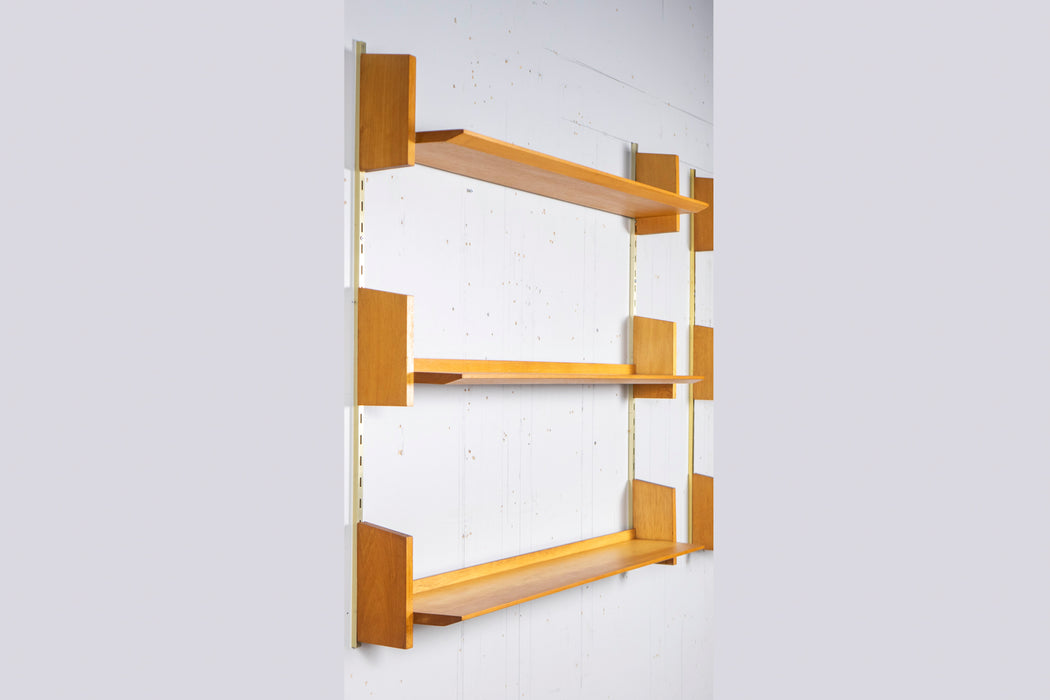 German Mid-Century Beech Wall Unit by WK Möbel - (327-013.2)
