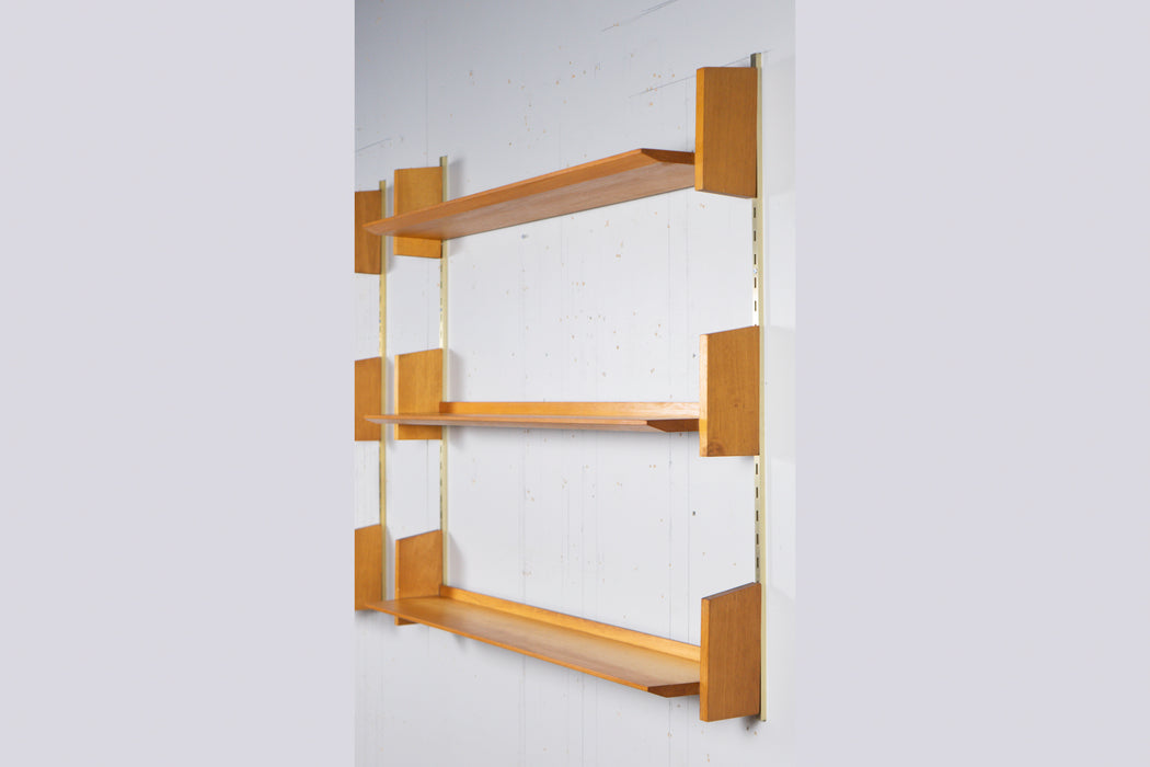 German Mid-Century Beech Wall Unit by WK Möbel - (327-013.2)