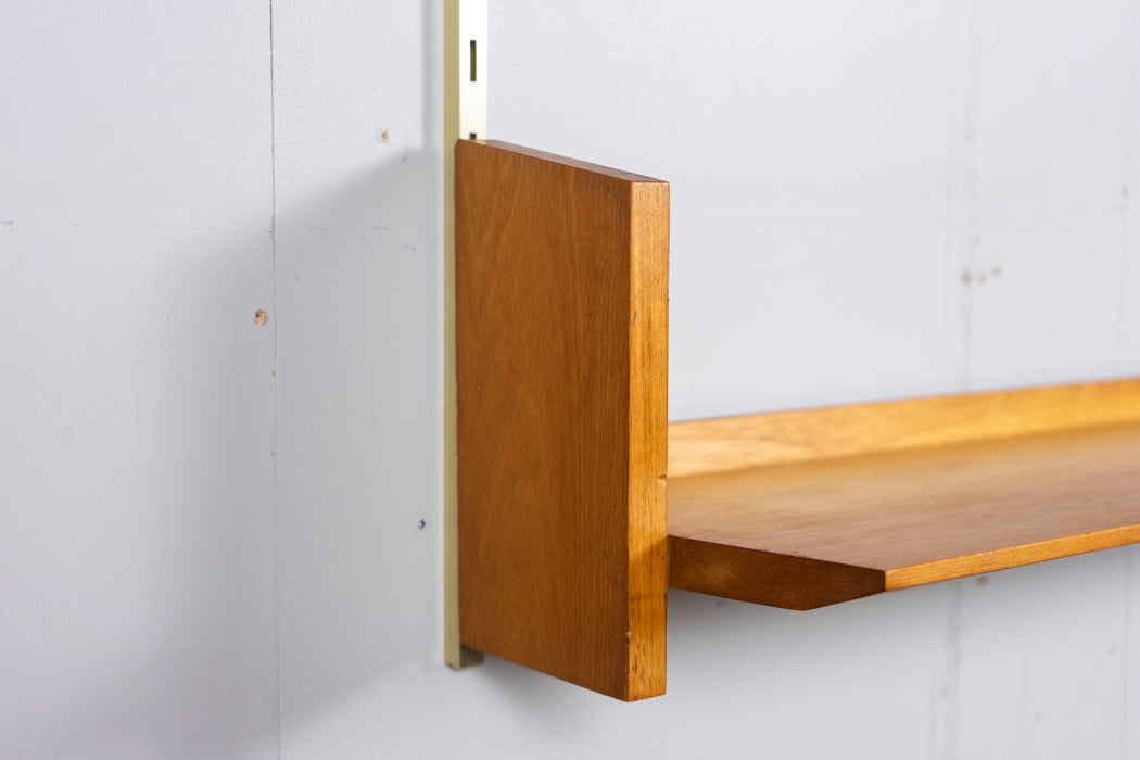 German Mid-Century Beech Wall Unit by WK Möbel - (327-013.2)