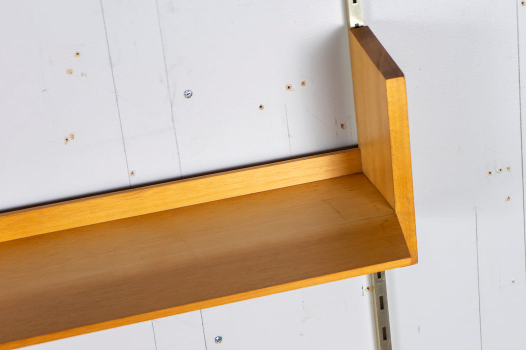 German Mid-Century Beech Wall Unit by WK Möbel - (327-013.2)