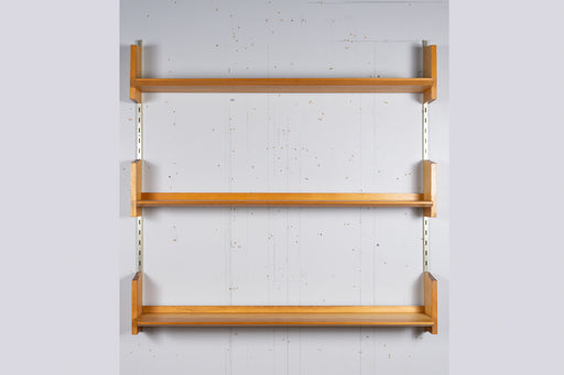 German Mid-Century Beech Wall Unit by WK Möbel - (327-013.2)