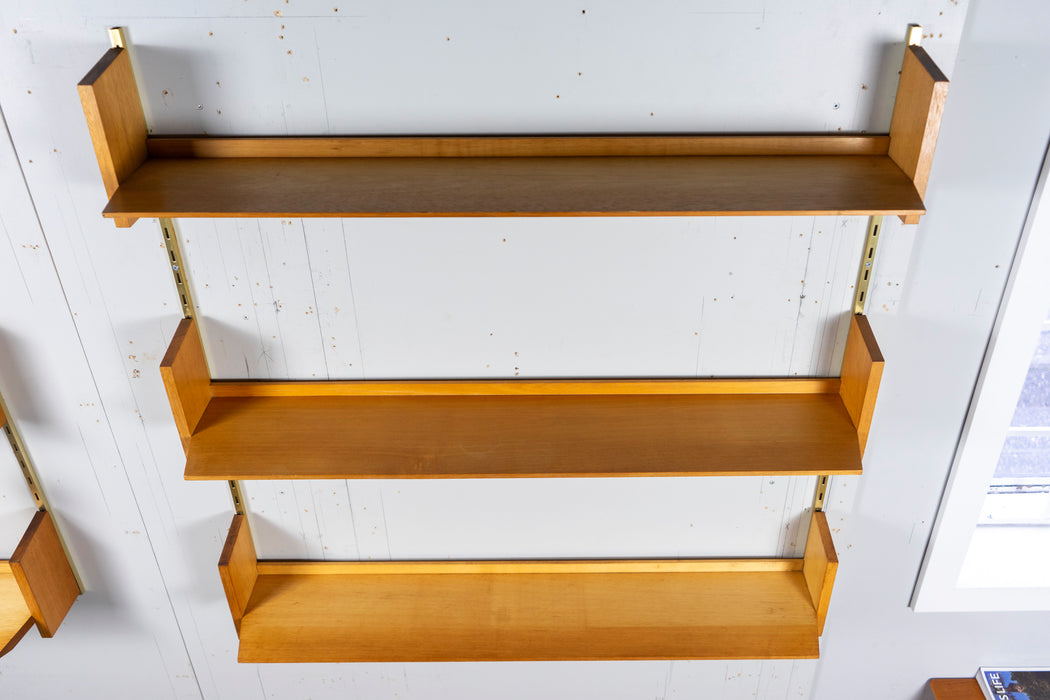 German Mid-Century Beech Wall Unit by WK Möbel - (327-013.3)