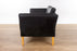 Danish Mid-Century Black Leather Sofa - (327-147)