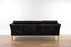 Danish Mid-Century Black Leather Sofa - (327-147)