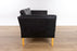 Danish Mid-Century Black Leather Sofa - (327-147)