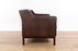 Danish Mid-Century Brown Leather Loveseat- (D1581)