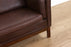 Danish Mid-Century Brown Leather Loveseat- (D1581)
