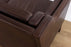 Danish Mid-Century Brown Leather Loveseat- (D1581)