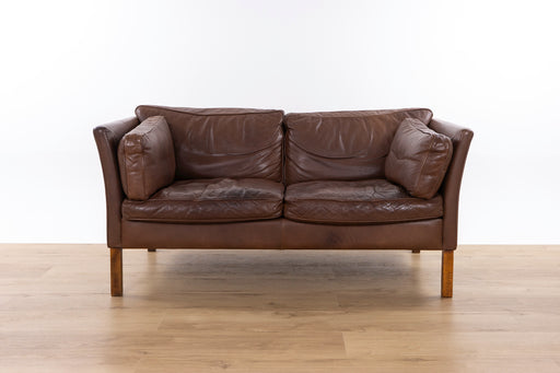 Danish Mid-Century Leather Loveseat by Stouby - (D1559)