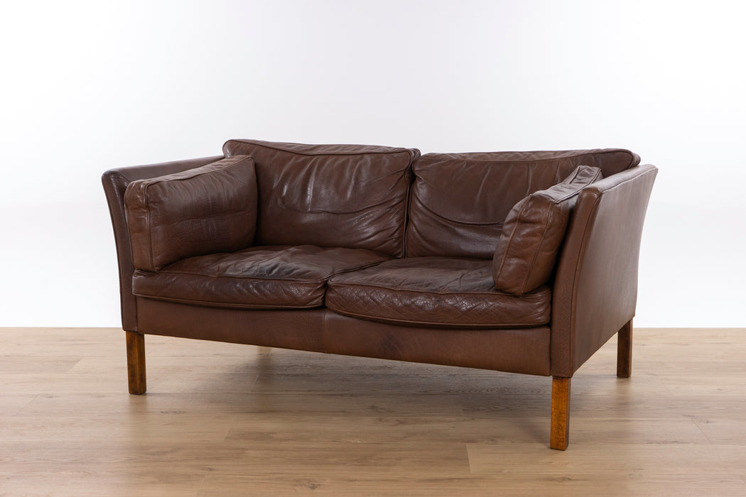 Danish Mid-Century Leather Loveseat by Stouby - (D1559)