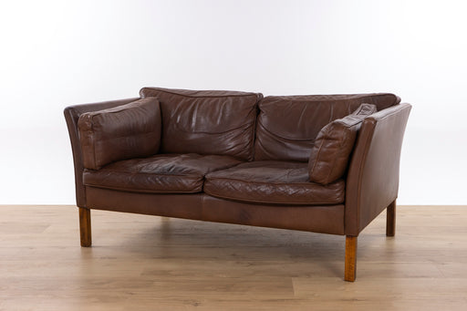 Danish Mid-Century Leather Loveseat by Stouby - (D1559)