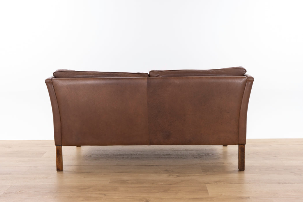Danish Mid-Century Leather Loveseat by Stouby - (D1559)