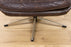 Danish Modern Leather Swivel Chair - (326-079)
