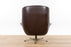 Danish Modern Leather Swivel Chair - (326-079)