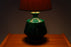 Mid-Century Modern Green Ceramic Table Lamp - (D1633)