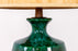Mid-Century Modern Green Ceramic Table Lamp - (D1633)