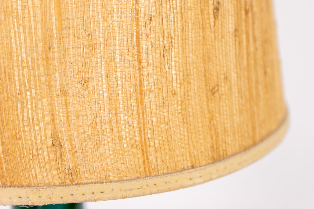 Mid-Century Modern Green Ceramic Table Lamp - (D1633)