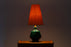 Mid-Century Modern Green Ceramic Table Lamp - (D1633)