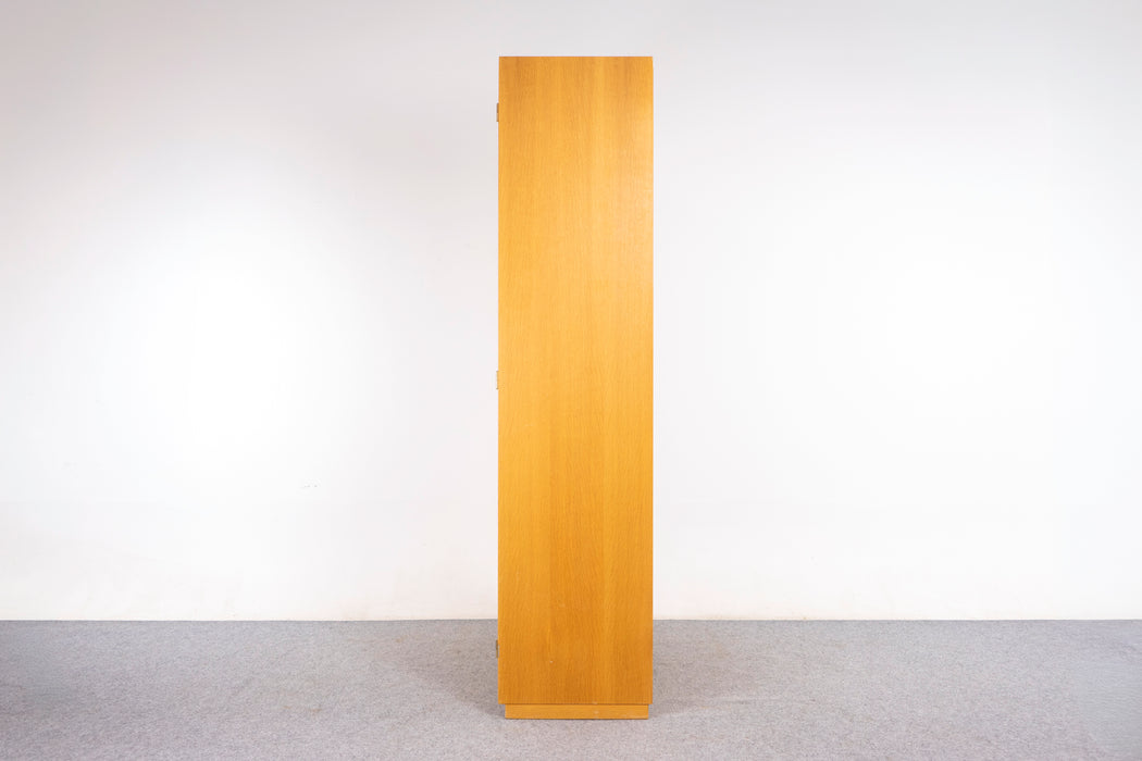 Danish Modern Oak Wardrobe Cabinet - (327-058)