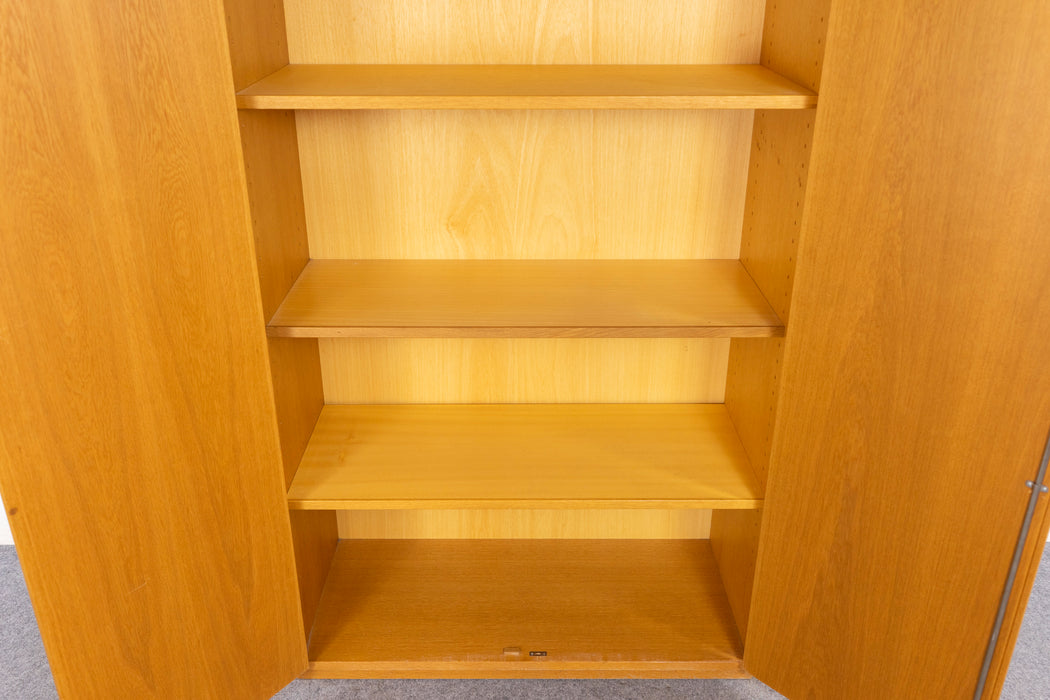 Danish Modern Oak Wardrobe Cabinet - (327-058)