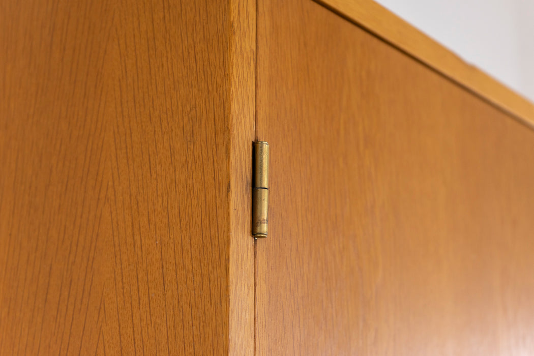 Danish Modern Oak Wardrobe Cabinet - (327-058)