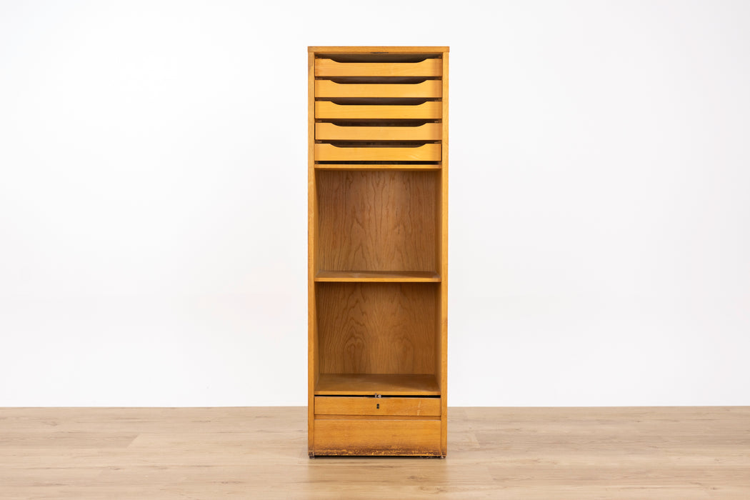 Danish Modern Oak File Cabinet - (327-101)