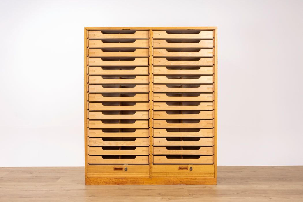 Danish Modern Oak File Cabinet - (327-103)
