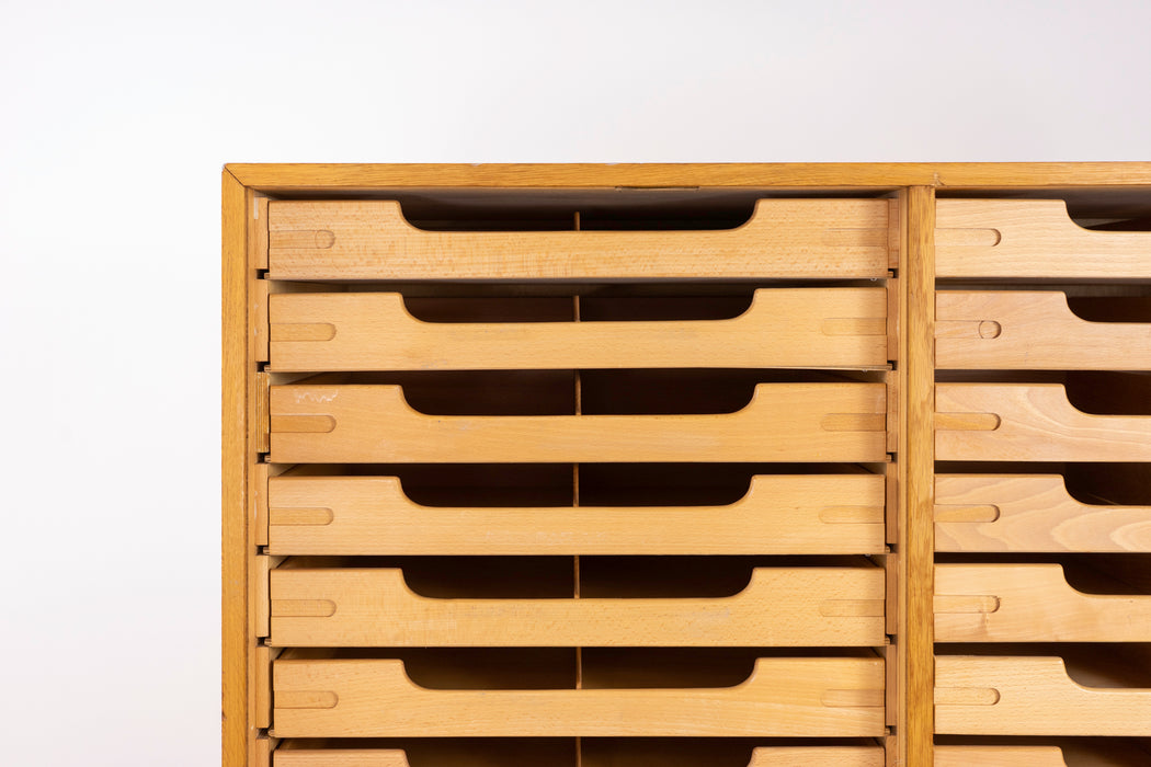 Danish Modern Oak File Cabinet - (327-103)