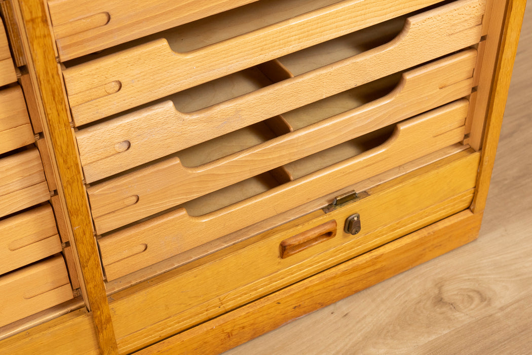 Danish Modern Oak File Cabinet - (327-103)