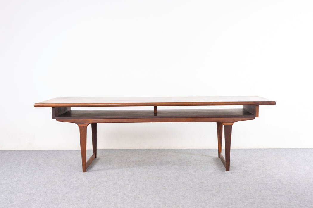 Danish Modern Rosewood Coffee Table - (327-154)