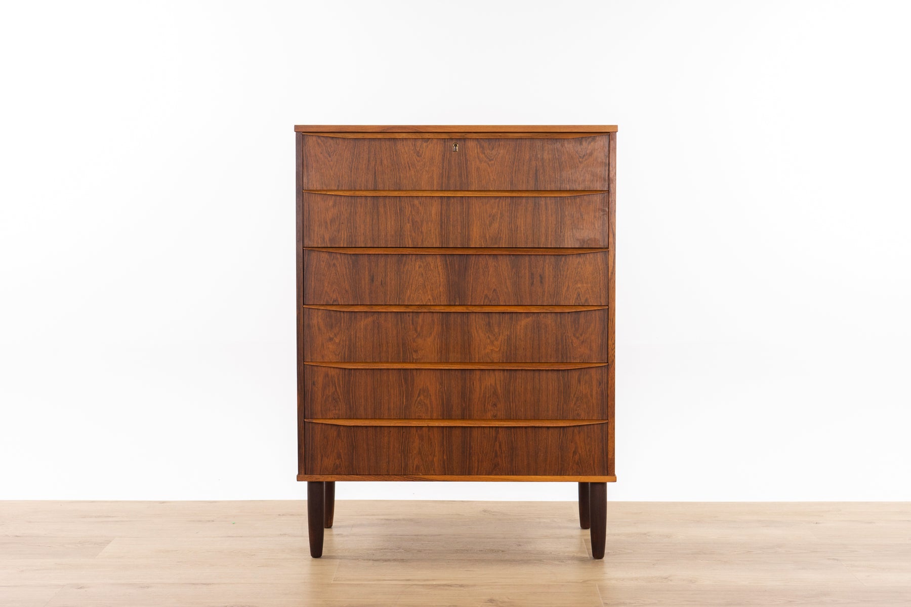 Danish Modern Highboy Dresser - (327-011)