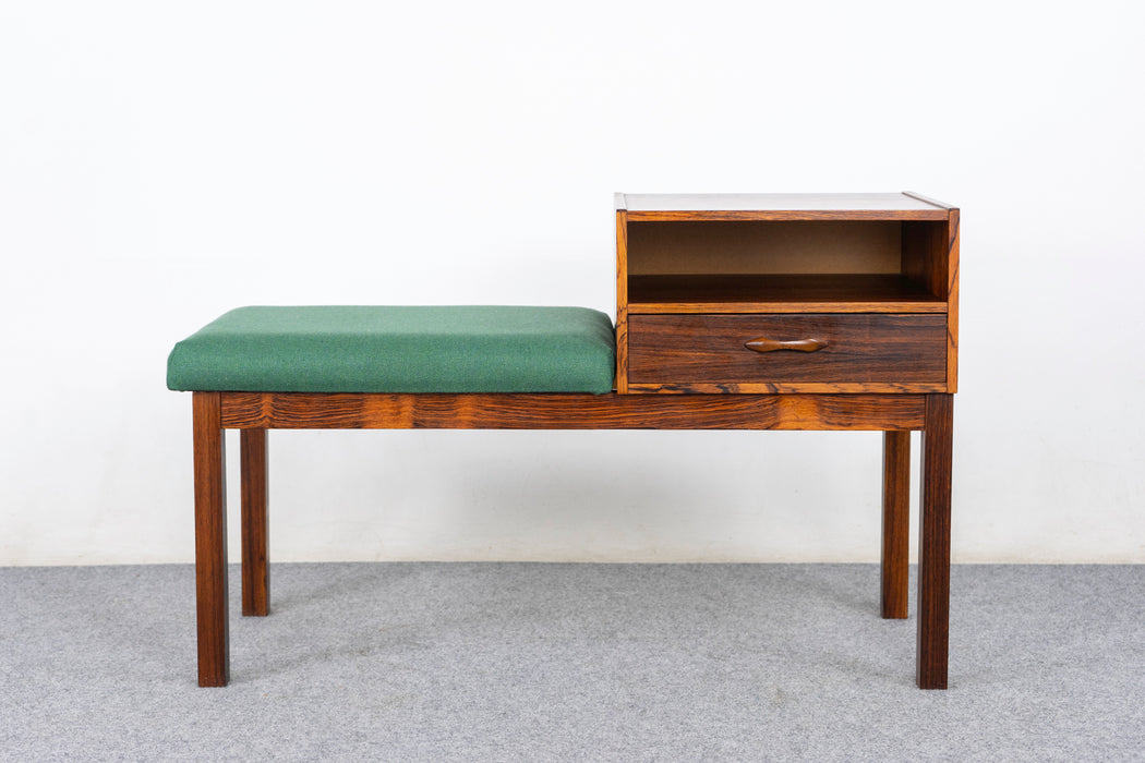 Danish Mid-Century Rosewood Bench- (326-161a)