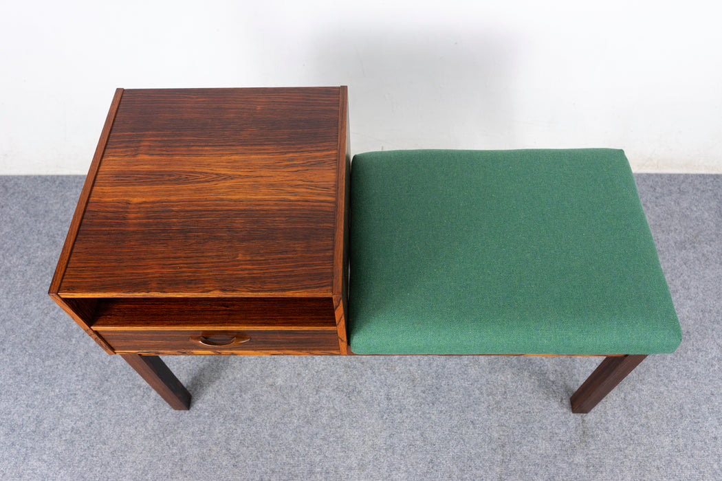 Danish Mid-Century Rosewood Bench- (326-161a)