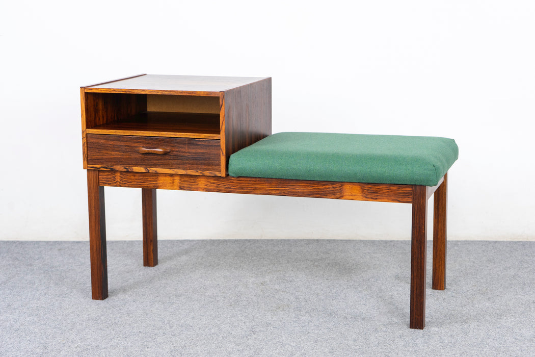 Danish Mid-Century Rosewood Bench- (326-161a)