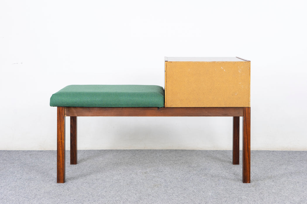 Danish Mid-Century Rosewood Bench- (326-161a)