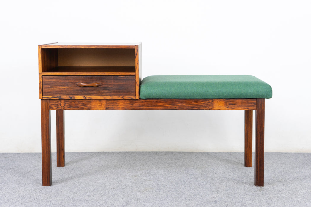 Danish Mid-Century Rosewood Bench- (326-161a)