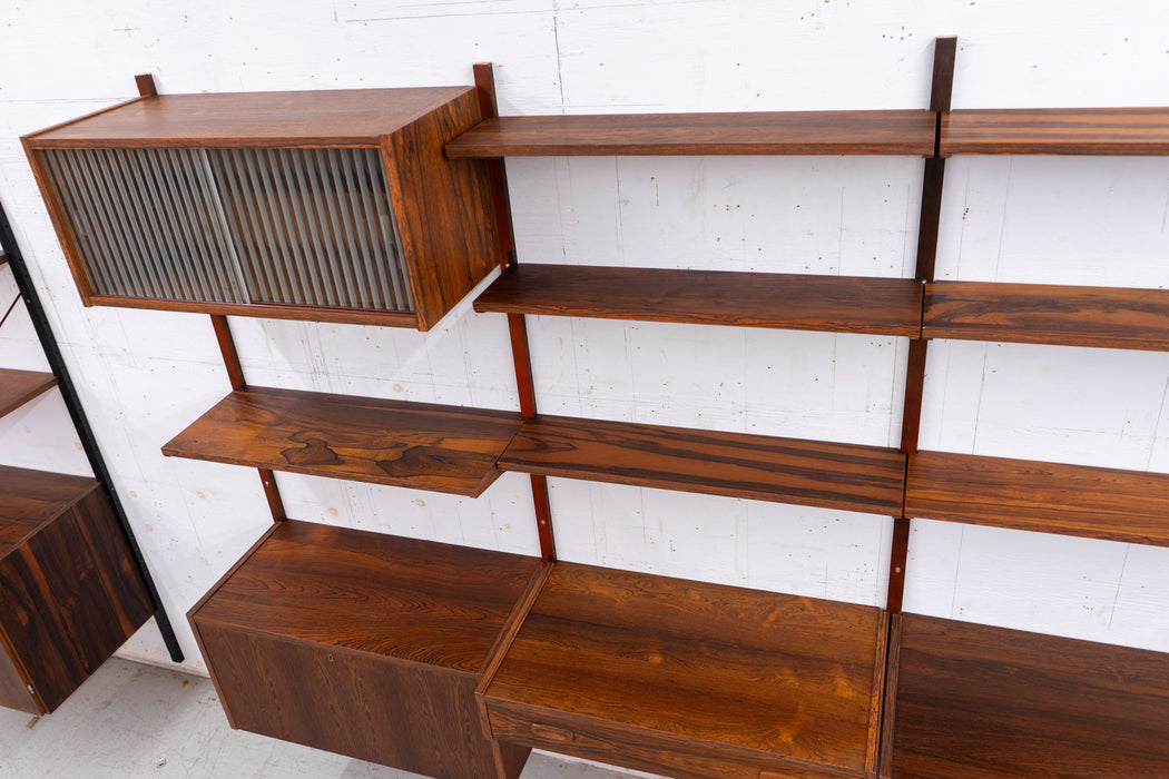 Danish Mid Century Rosewood Wall Unit by PS Systems - (327-006)