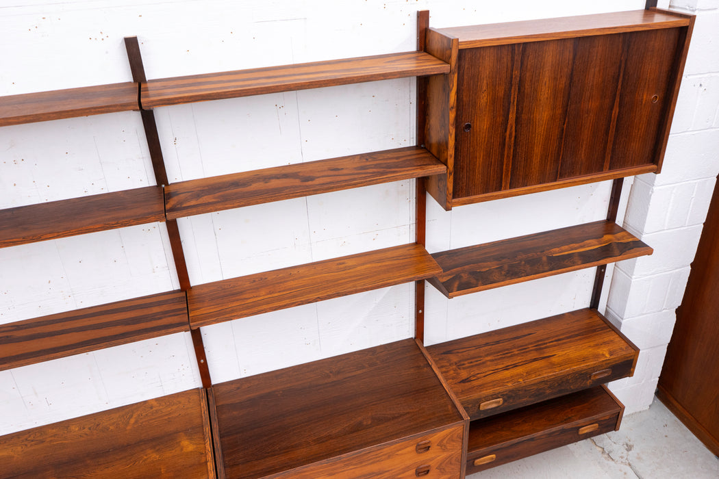 Danish Mid Century Rosewood Wall Unit by PS Systems - (327-006)