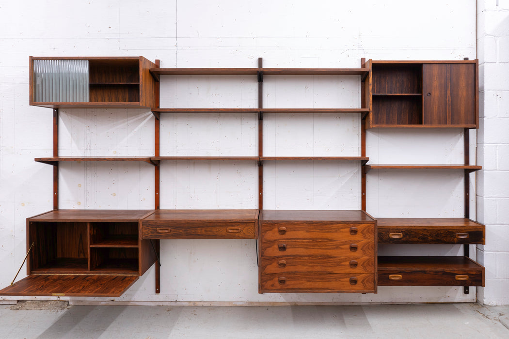 Danish Mid Century Rosewood Wall Unit by PS Systems - (327-006)