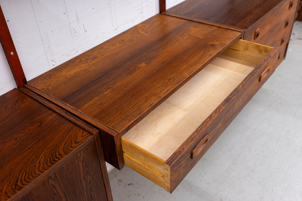 Danish Mid Century Rosewood Wall Unit by PS Systems - (327-006)