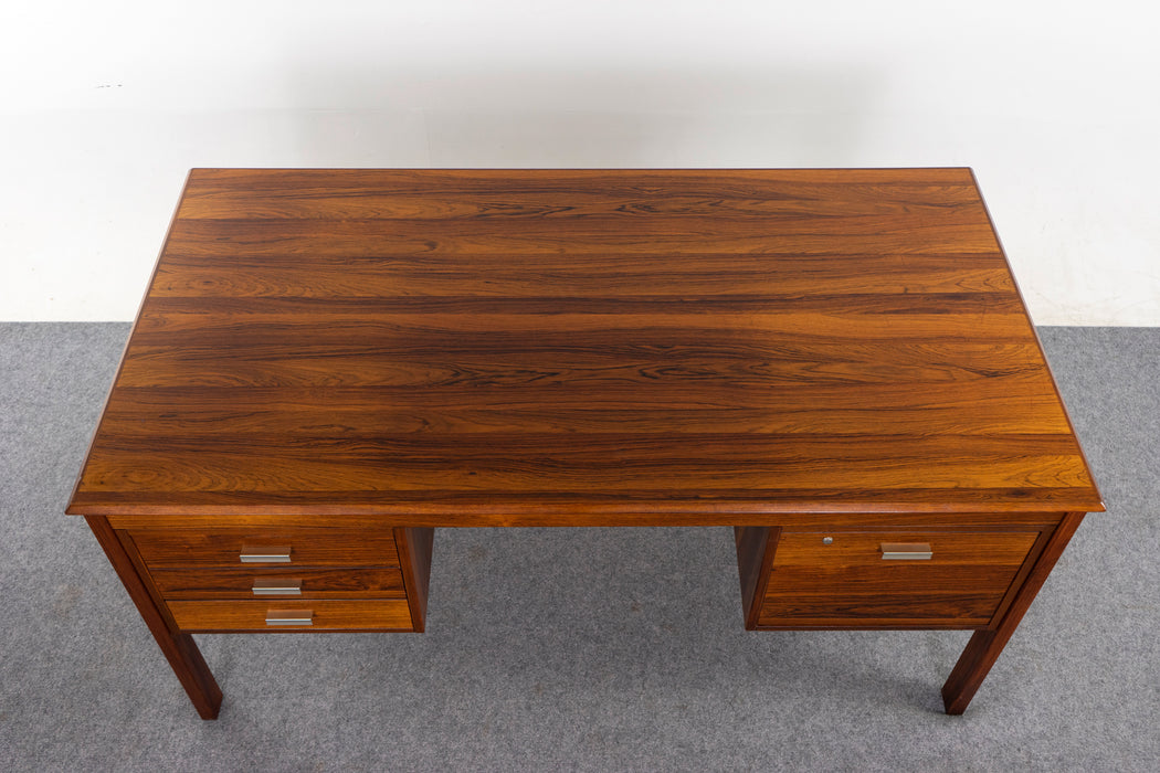 Rosewood & Metal Danish Desk - (D1412)
