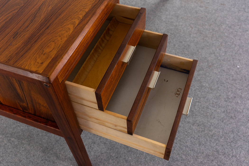 Rosewood & Metal Danish Desk - (D1412)