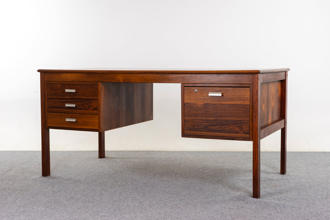 Rosewood & Metal Danish Desk - (D1412)