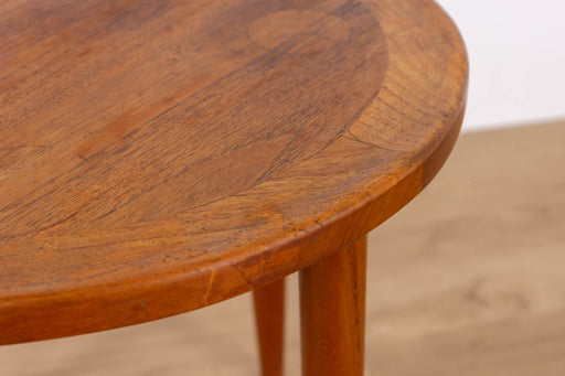 Mid-Century Modern Round Teak Side Table  - (D1625)