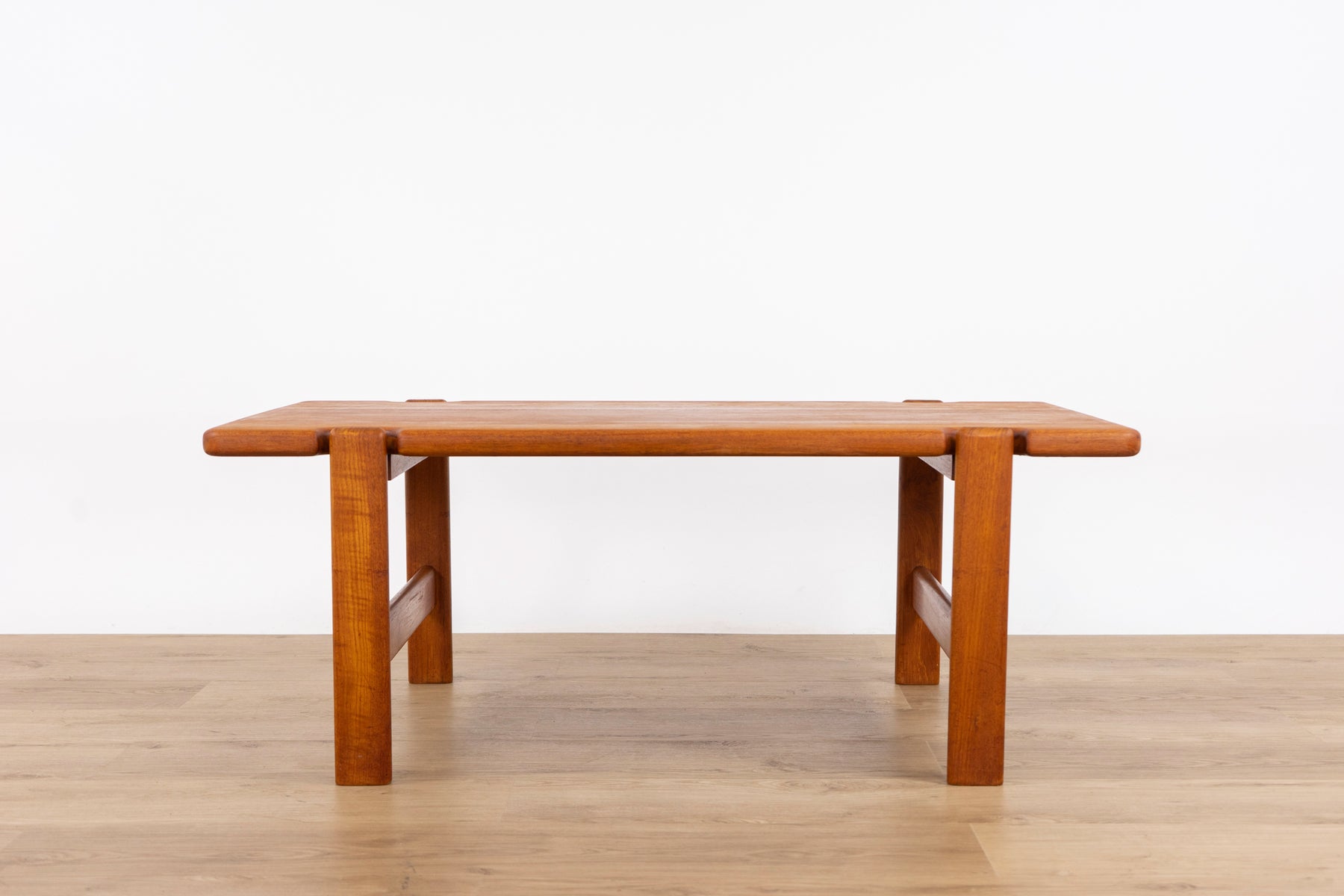 Danish Mid Century Solid Teak Coffee Table - (D1594)