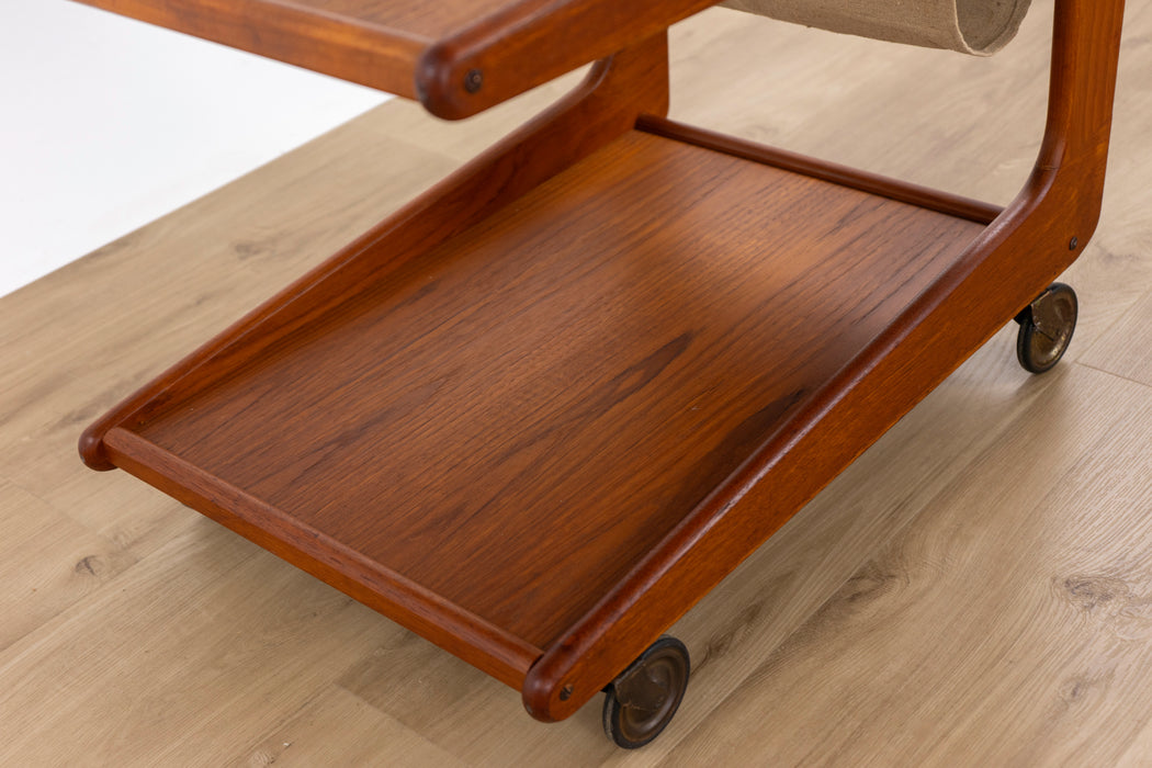 Danish Mid-Century Teak Cart/Magazine Table by Sika Møbler - (326-021)