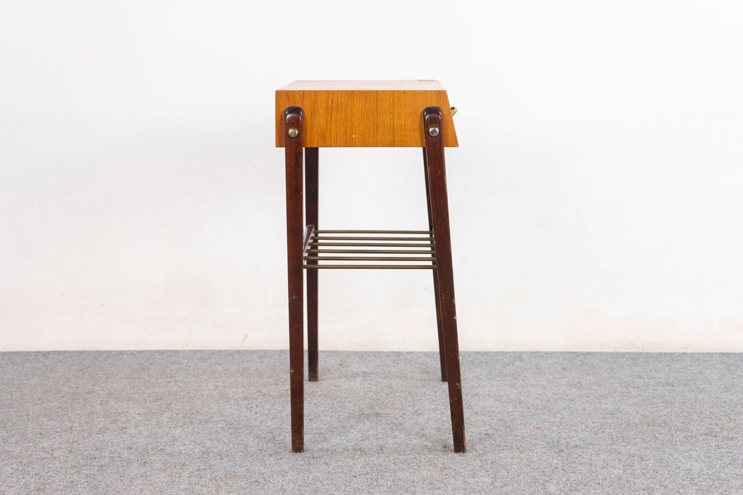 Teak & Beech Bedside Table - (324-353.4)