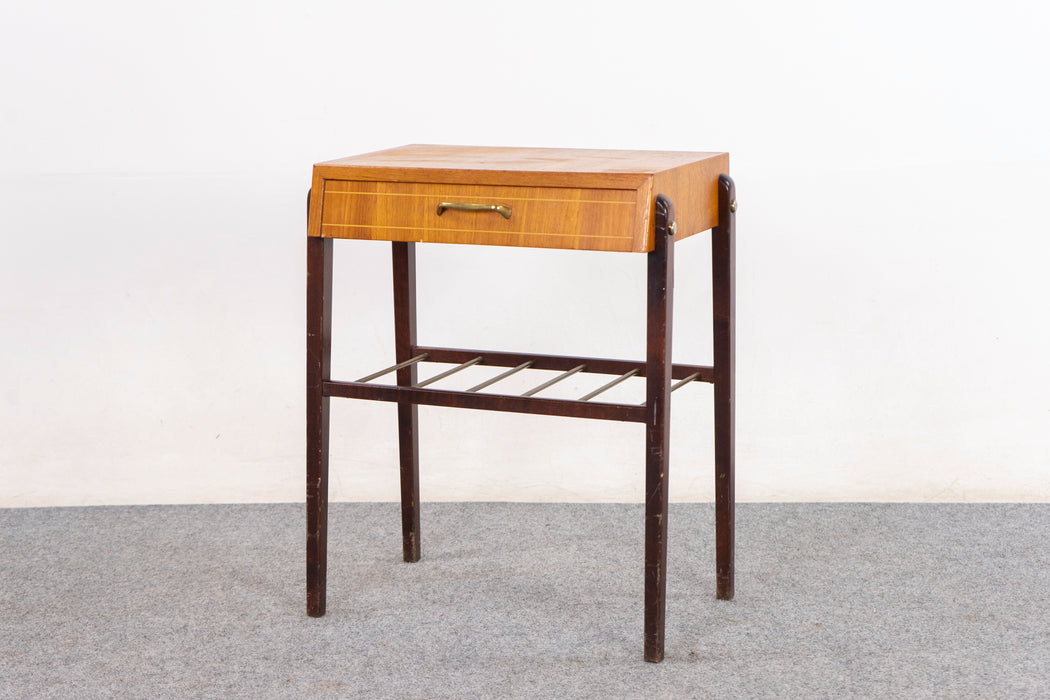 Teak & Beech Bedside Table - (324-353.4)