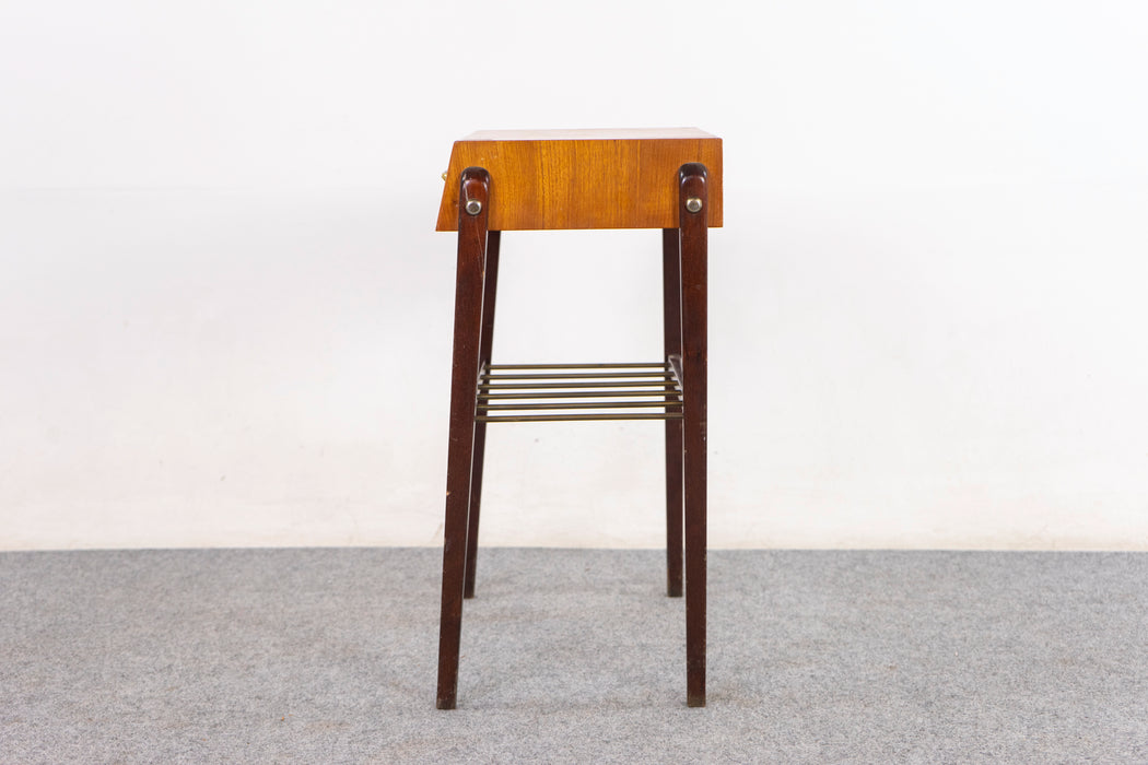 Teak & Beech Bedside Table - (324-353.4)