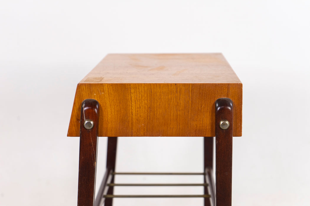Teak & Beech Bedside Table - (324-353.4)